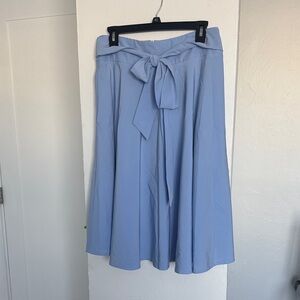 Elegant Light Blue Midi Skirt